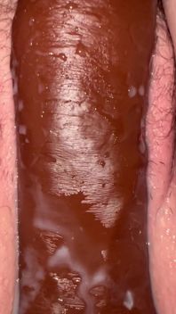 Long Black Wet Dildo