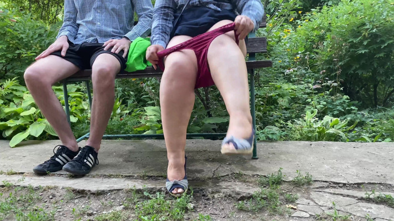OurFetishLife: MILF unforgettable outdoor piss fountain lets stepson take her dirty...