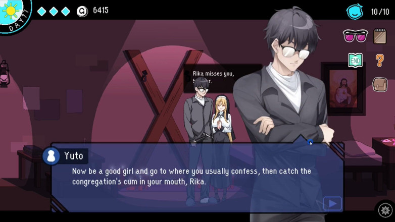 NSFWOtaku: Hentai Game - Scene di sesso Hentai della Chiesa 2 (rika la suora...