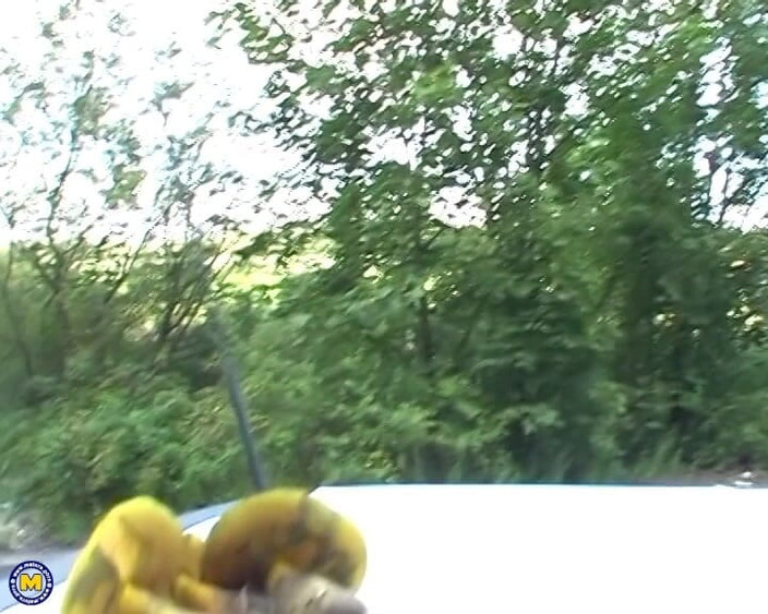 Mature NL: Vicino a una foresta lei succhia due ragazzi senza vergogna