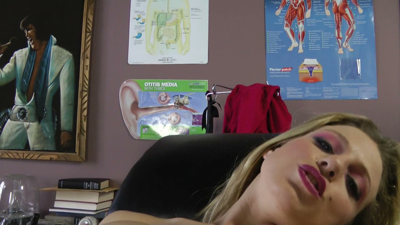Stephanie Roberts: Busty blonde doctors office fuck machine