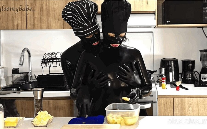 Alex Latex: 紧身衣厨师变得，完整视频 - Alex latex