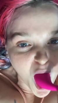 Licking and Sucking My Lush Clean After Masturbating with It;)