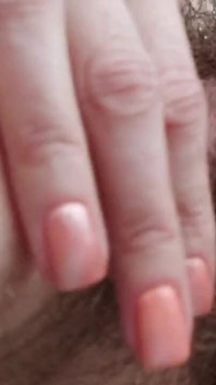 I Put the Microphone on My Hairy Cunt. Close-up of the Big Labia on My Cunt