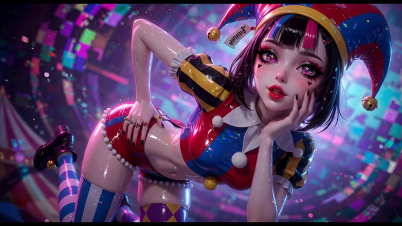 Ianimedia: 두꺼운 정액으로 뒤덮인 광대 소녀 - Ahegao 및 젖탱이 플레이 모음집
