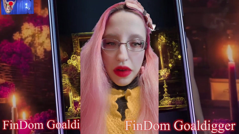 FinDom Goaldigger: Jerking off goof transformation for big red lips