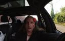 Fabiola Paola: Dirty Sissy CD Finally Cums in the Car and Eats...