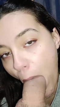 POV: Beautiful Argentinian Woman Sucking a Big Cock Until She Cums