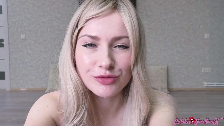 Laloka4you: POV sexy girlfriend makes blowjob after work - cum in mouth