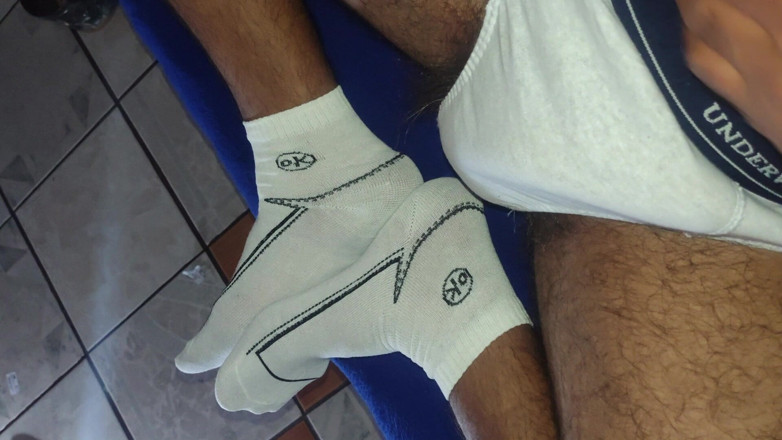 Stink HairyMale: White Socks and Underwear