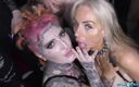 UkXXXpass: Erstaunliche Halloween-party bukkake mit stunners pixie peach und Tina Tolley