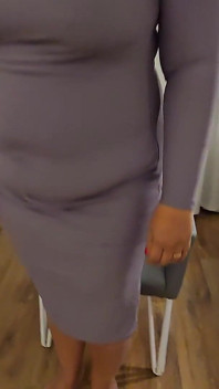 Husband Cums on Her Dress