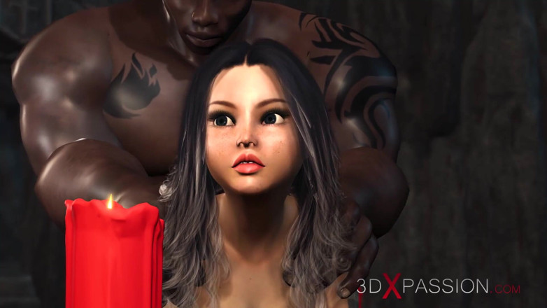 3dxpassion: Young bride dreams of being fucked by a big black...