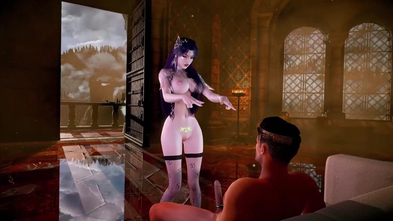 Why fuck so hard: 3D - stripper peituda provocando o pau grande para foder sua...