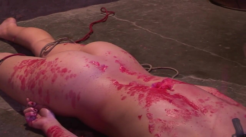 Very hot hardcore: Petite prisoner gets rough fucked in both holes by dildo...