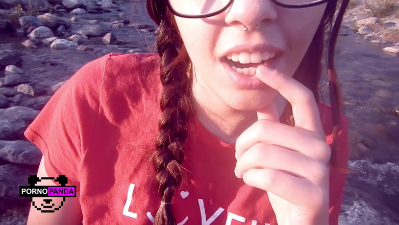 radiopornopanda: Masturbation at the river
