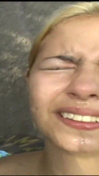Big Tits Slut Humiliating Piss on Face and in Mouth by Two Big Cocks