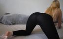 Miley Grey: Miley Grey Sexy Strip Tease in Leggings - Slapping, Fingering Pussy &amp;amp;...
