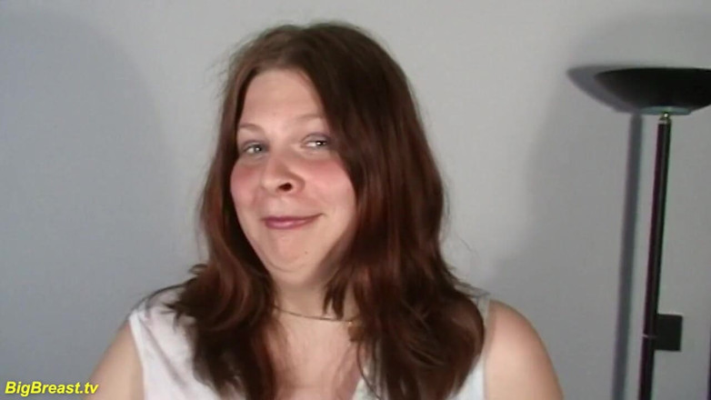 Big Breast: Horny redhead BBW teen plays with her extreme monster boobs
