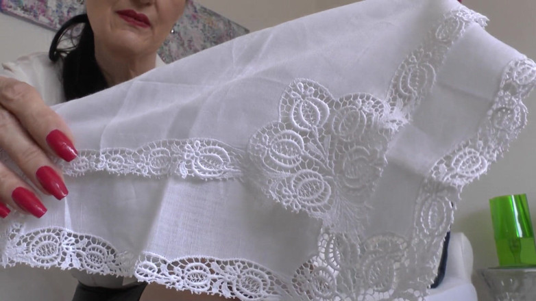 Lady Victoria Valente: Cumming on My Lace Handkerchiefs - Lady Victoria Valente