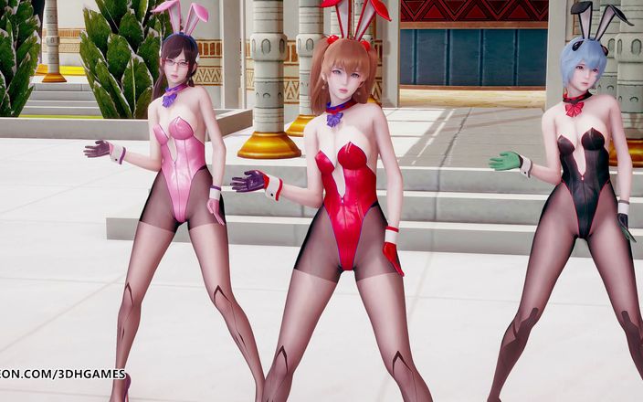 3D-Hentai Games: Somi - Birthday strip dance Evangelion Rei Ayanami Asuka Langley Sōryū...