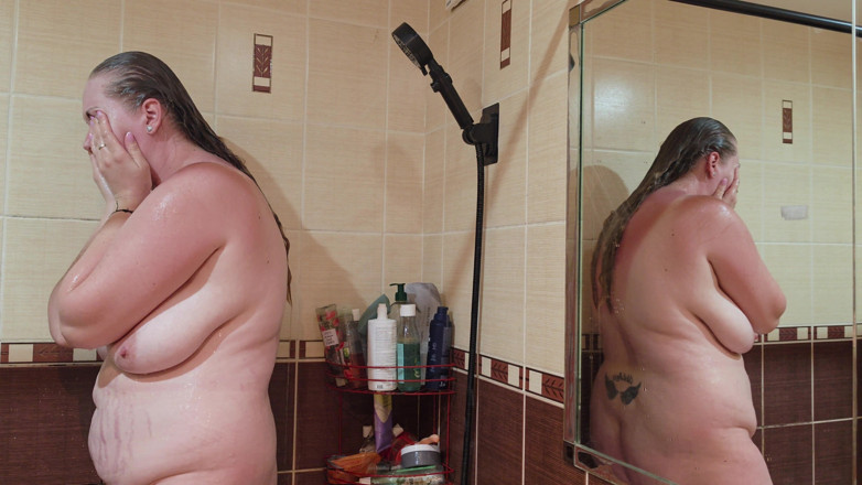 HNC Productions: My Chubby Wife with Big Natural Tits Takes a Shower...