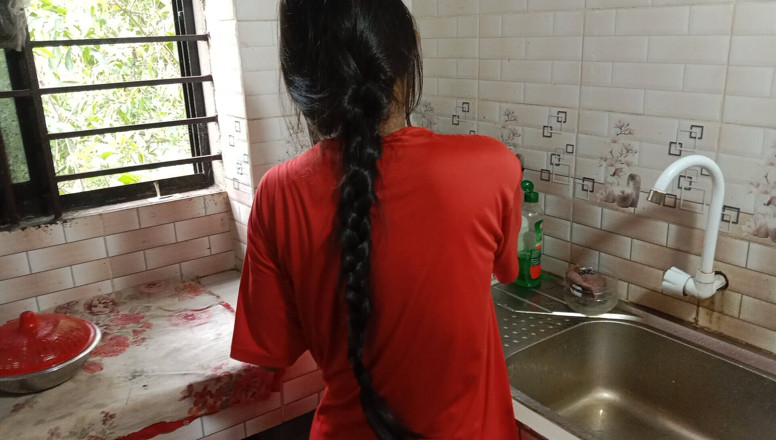 rhdhudhdhd: Indian Desi Stepsister-in-law, Cook Food Quickly, I Start Feeling Hungry,...