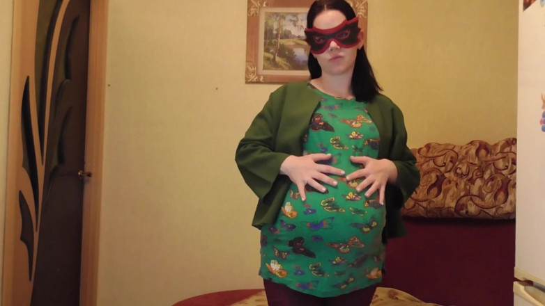 Anna Sky: Hot pregnant slut Anna in costume
