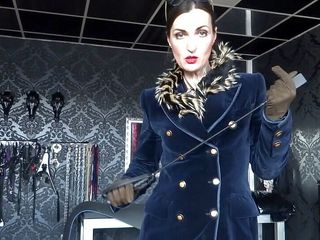 Lady Victoria Valente: Cum on my riding boots boy and whinny for me!