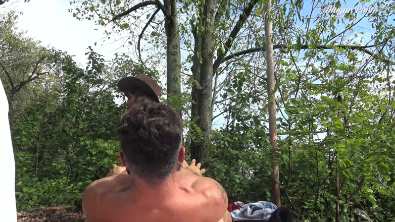 Mugur's World: Lili Charmelle - Cowgirl fucking outdoors. Behind The Scenes