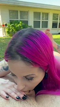 Backyard Blowjob