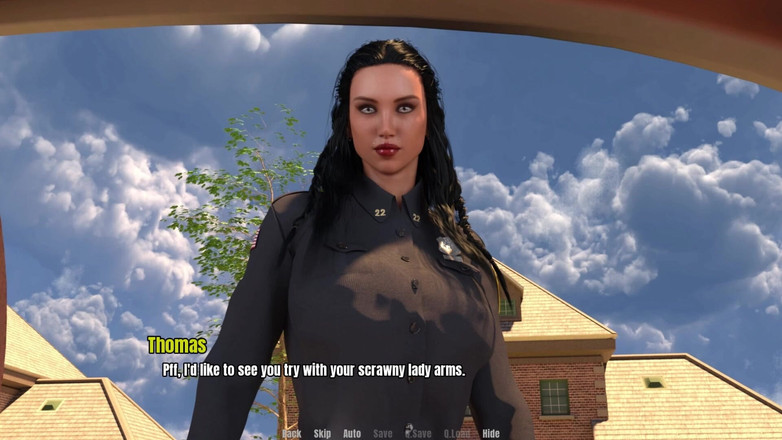 3D Cartoon Porn: 奶奶的房子 10 - 警察桑德拉给托马斯打手枪直到他射精