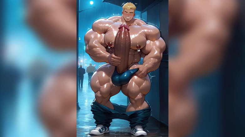 AI Blk: Enorme rabo gay, porra