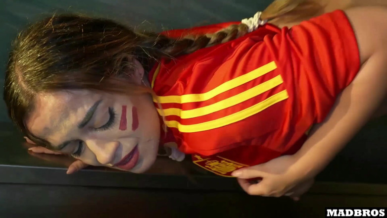 MadBros Prod: Big Ass Spanish Supporter Fucked Anal and DP in Parking...