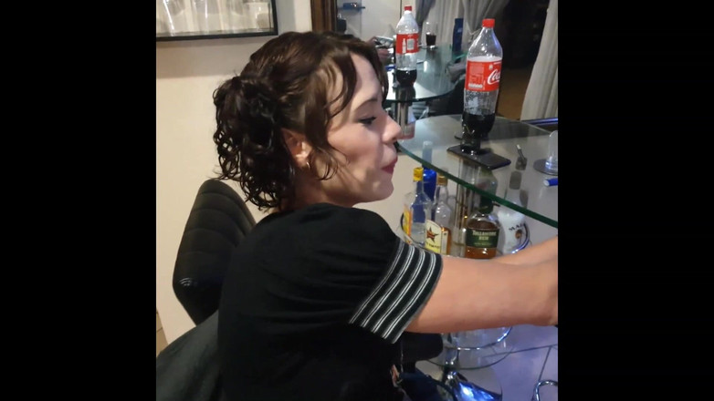 domslutfucker: Skinny Slut in Short Dress Smoking Showing Her Pussy