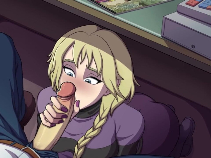 LoveSkySan69: 魔女ハンター - パート6シーン - 机の下のふしだらな司書手コキ by Loveskysanhentai