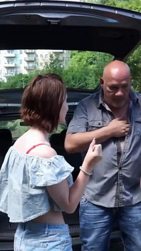 The sleazy car salesman, fucked for discount!