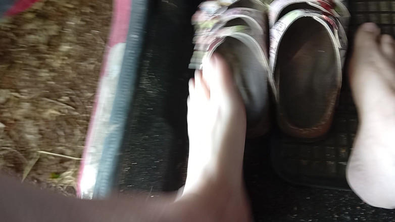 tammara big: Trappen met Birkenstock-schoenen