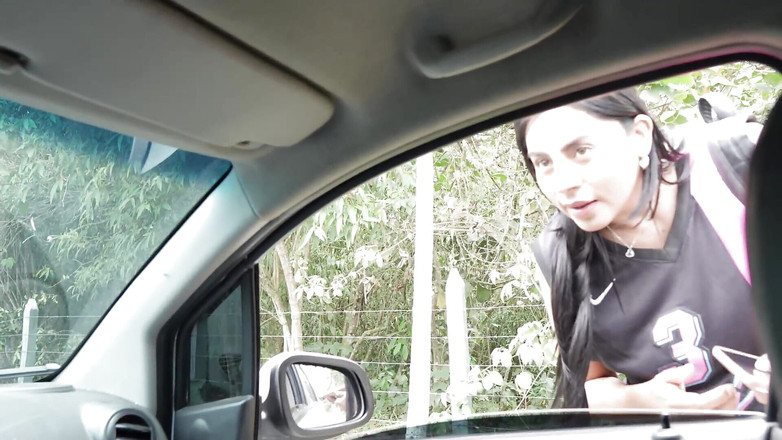 MelaniRincon: Ich ficke den jungen, der mir eine fahrt gibt