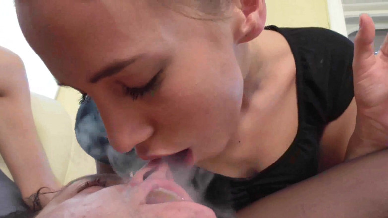 Femdom Austria: Human ashtray of gorgeous nylon twins