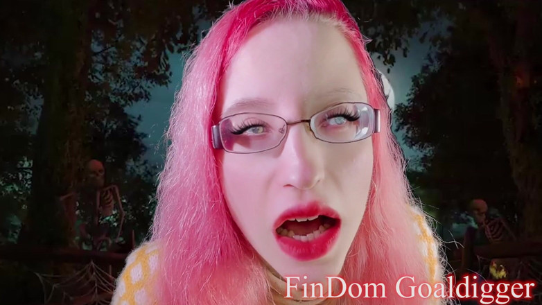 FinDom Goaldigger: Halloween de leche en la transformación del pene