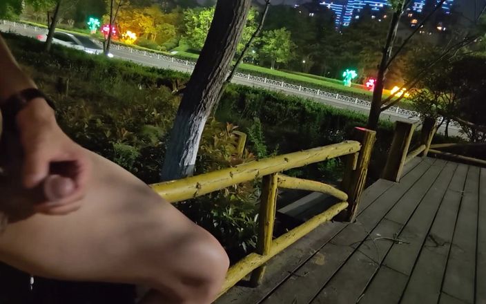 ChineseBisexual: Corre nudo lungo la strada trafficata e impegnarsi nella masturbazione