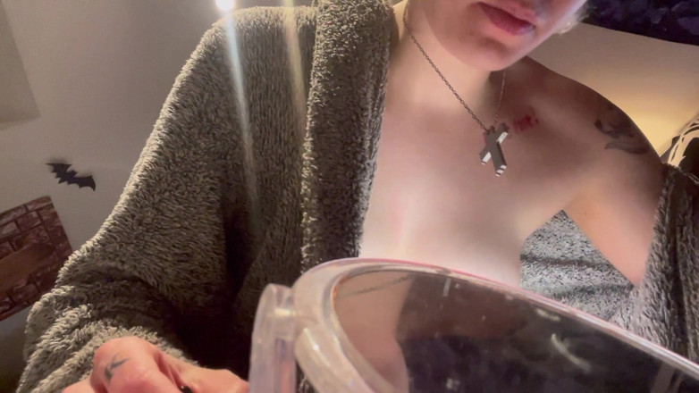 Glitterqueen1999: Giantess Tiny Man Watches Me Get Ready for Work Makeup...