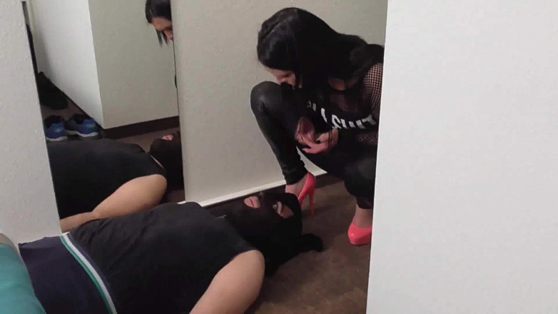Femdom Austria: Never-ending foot agony for human trampling carpet