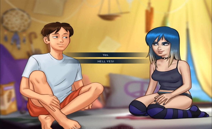 Hentai World: Saga de vară - futai cu studenții noaptea pe acoperiș