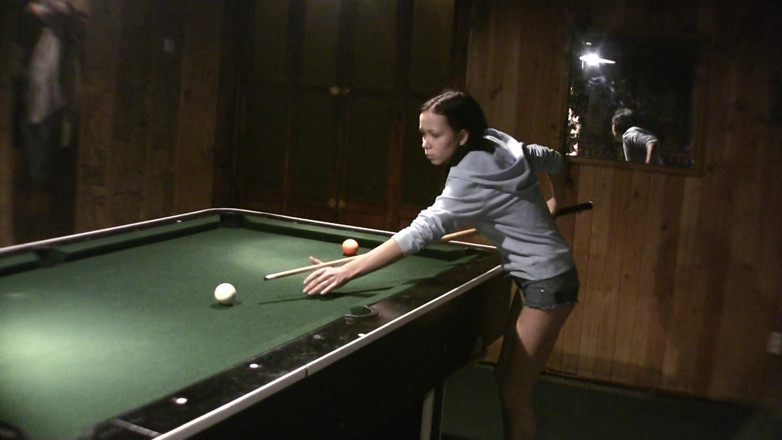 Teen Core Club: She getting fucked when she learn playing pool