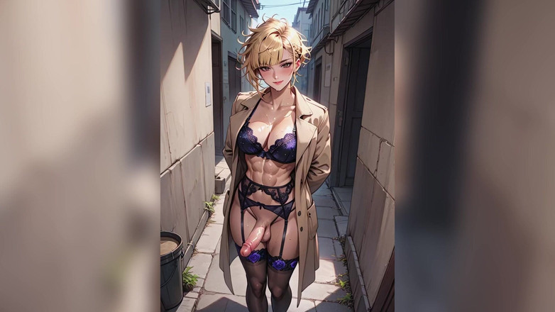 Shemale AI Porn: Grande pau transsexual fode menina no cu