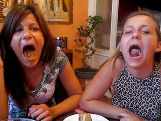 Solo Austria: Melady and Cindy Eating