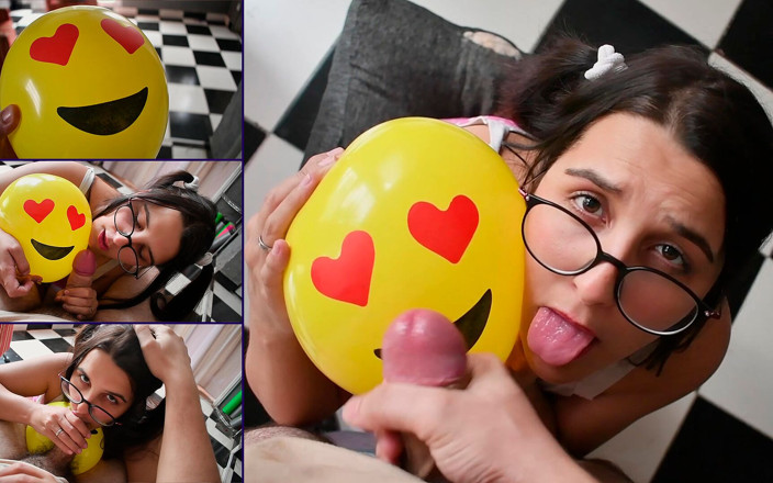 Bunny Looner: Adik tiri Emoji Blowjob Berganda Belon - Bunny Looner