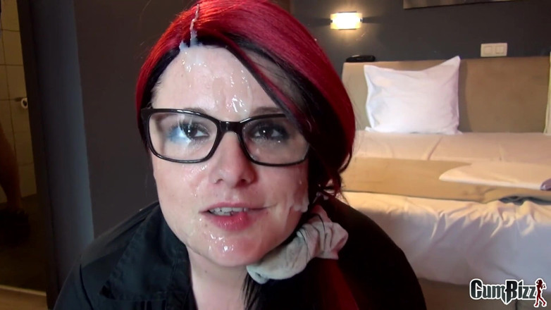 Cumbizz: Dutch office slut takes on employees blowbang